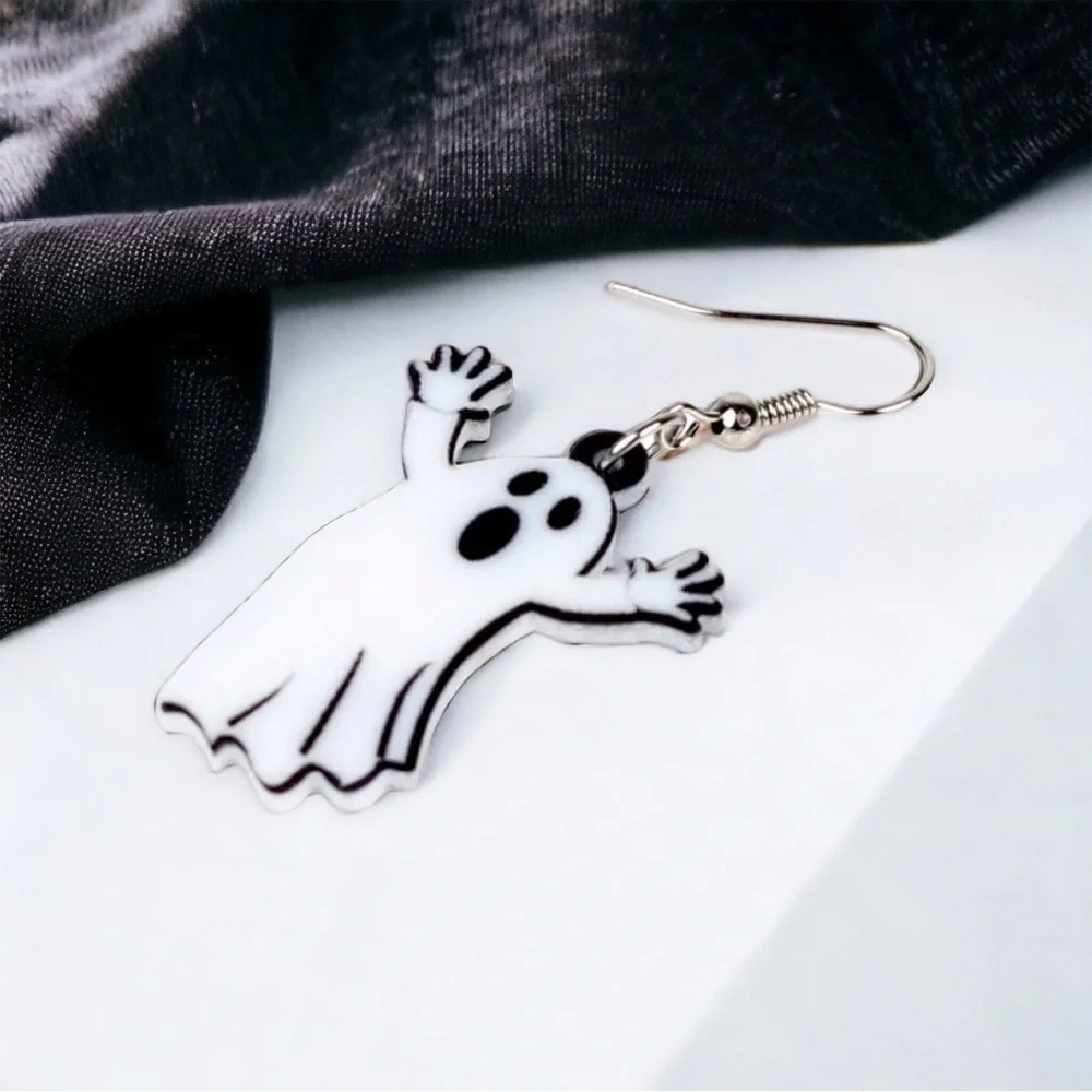 Ghost Dangle Earrings – Spooky & Cute Halloween Jewelry I NWT